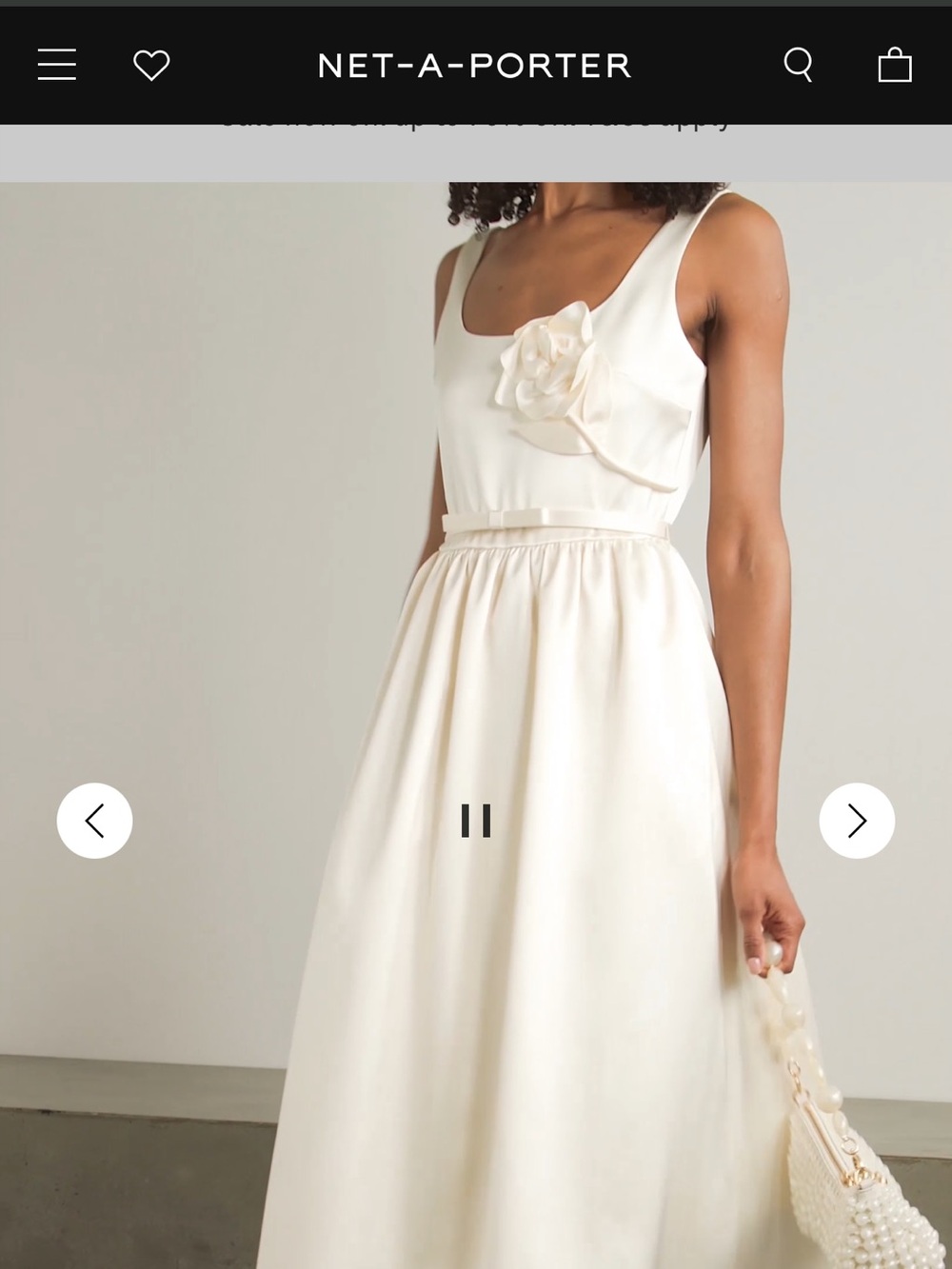 SELF-PORTRAIT
Appliquéd belted satin midi dress - Picture 5 of 16